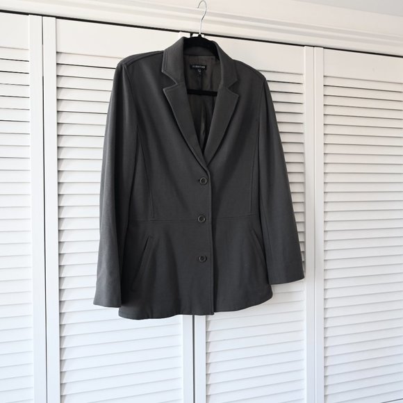 Eileen Fisher Size Small Gray Stretch Relaxed Fit Blazer | Size Small - Picture 3 of 9